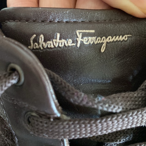 Salvatore Ferragamo Ramsey leather/suede men’s lace up sneakers/shoes! Size 9.5 - Picture 8 of 17